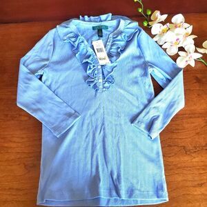 Lauren Ralph Lauren New Blue Long Sleeve Shirt